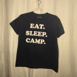 Black Graphic T-Shirt with White Text